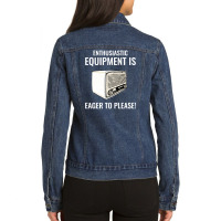 Amateur Ham Radio Operator Funny Sayings Humour Ladies Denim Jacket | Artistshot