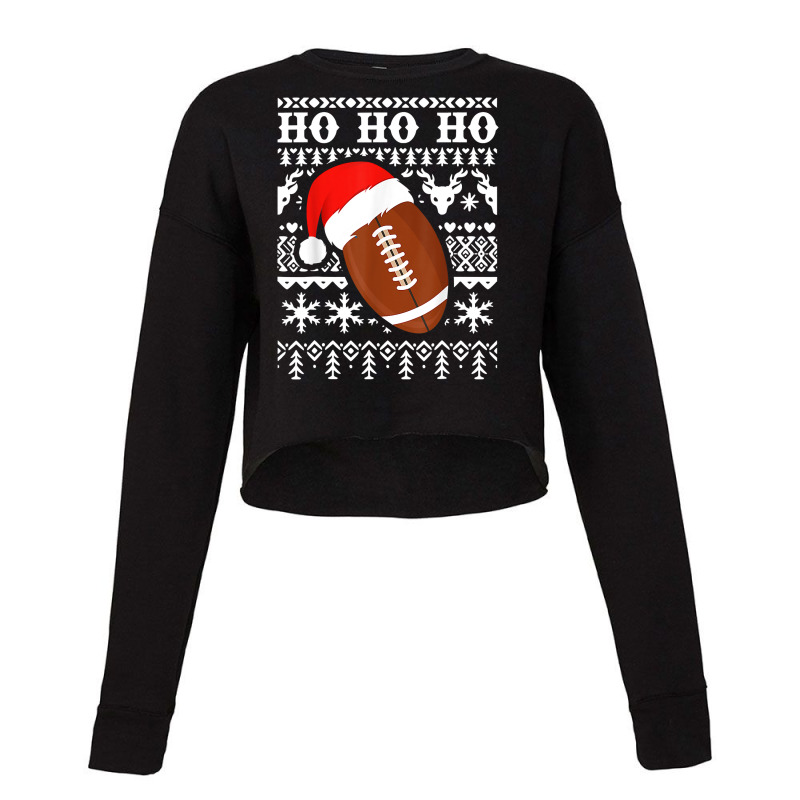 Football Football Ugly Christmas Sweater Xmas Love Football Christmas Cropped Sweater by circularflap | Artistshot