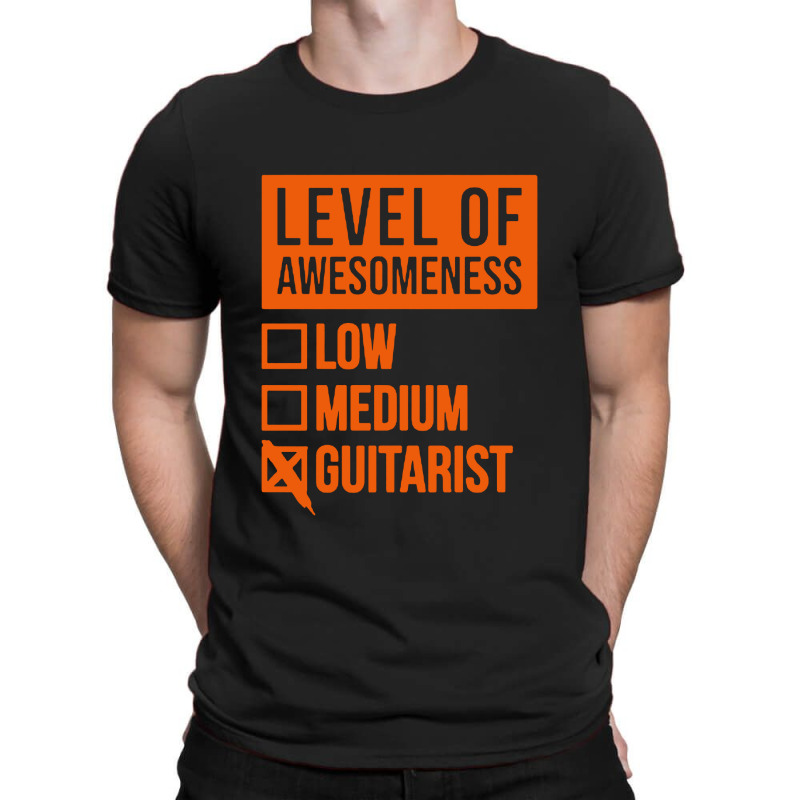 Funny Level Of Awesomeness Low Guitar T-shirt | Artistshot