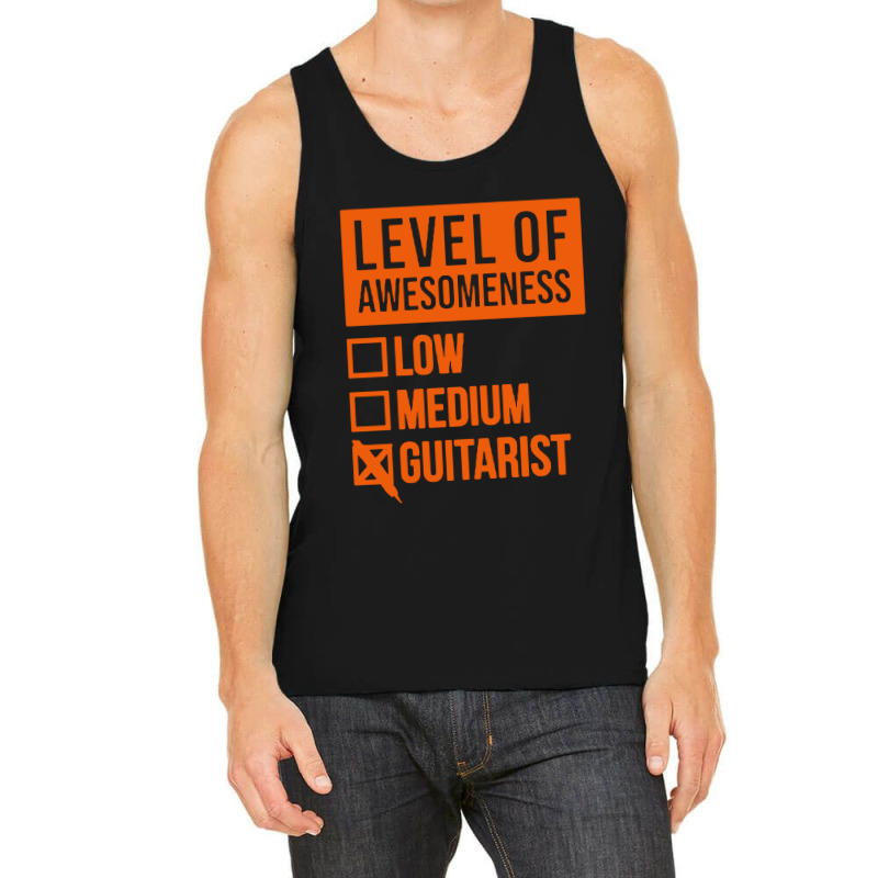 Funny Level Of Awesomeness Low Guitar Tank Top | Artistshot