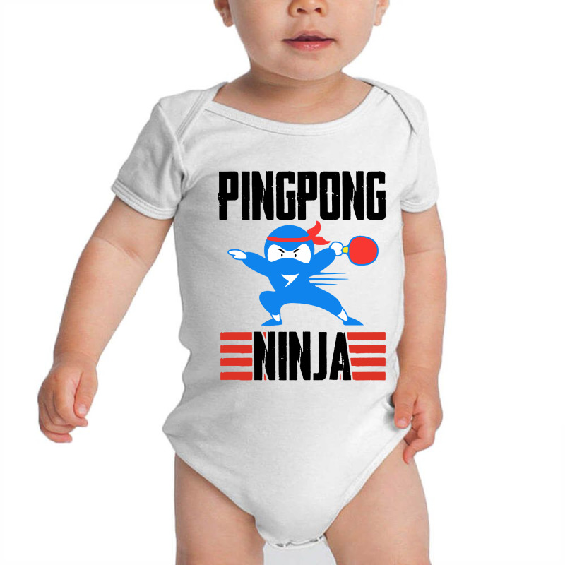 Funny Ping Pong Ninja Table Tennis Baby Bodysuit by Cucakrowo | Artistshot