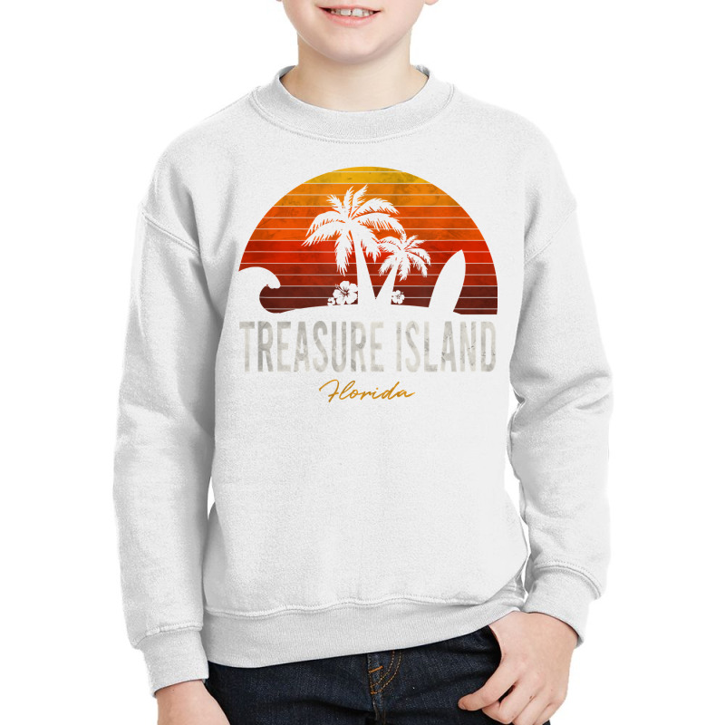 Treasure Island Beach Florida Fl Palms Vacation Surf Sunset T Shirt Youth Sweatshirt by kalellwhistlehunt | Artistshot