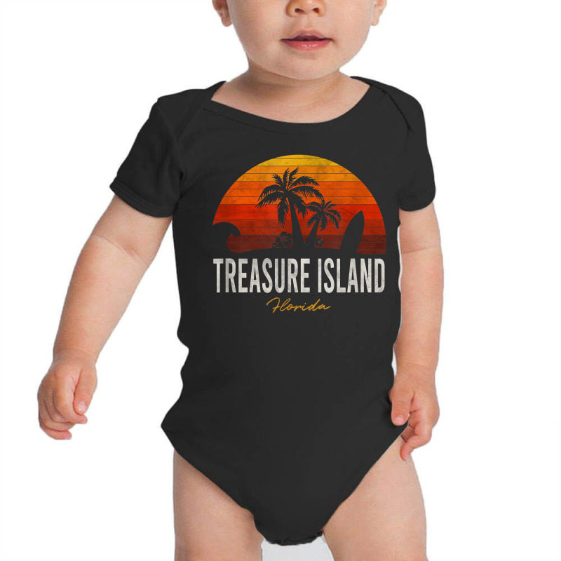 Treasure Island Beach Florida Fl Palms Vacation Surf Sunset T Shirt Baby Bodysuit by kalellwhistlehunt | Artistshot