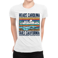 Vintage Heads Carolina Tail California Summer Beach Paradise T Shirt Ladies Fitted T-shirt | Artistshot