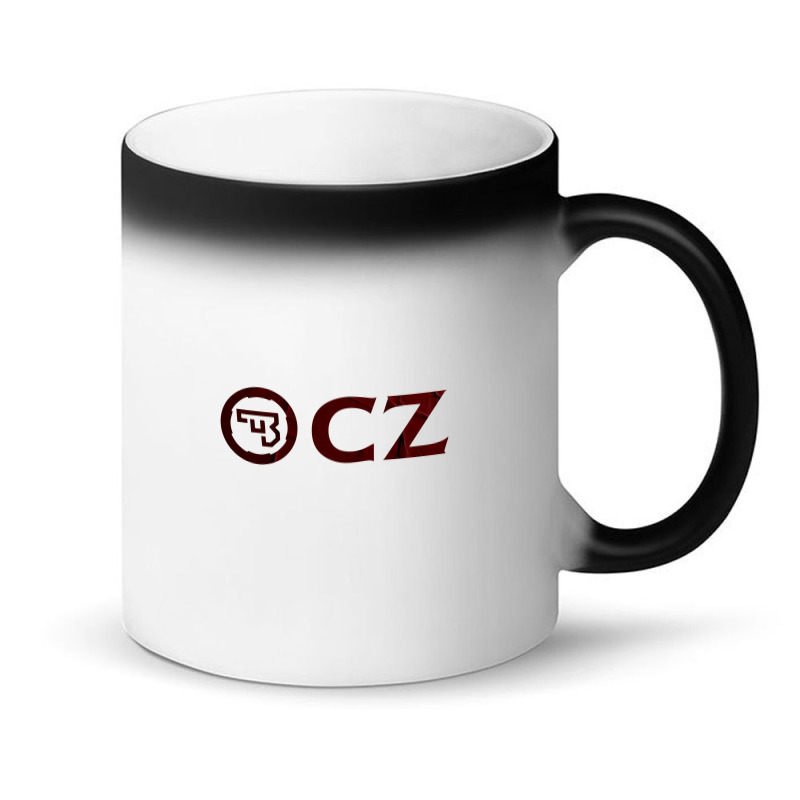 Enticing Simple Cz Pistol Red Design Magic Mug | Artistshot