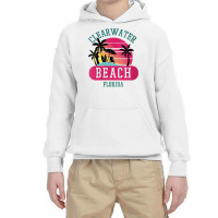 Womens Retro Cool Clearwater Beach Original Florida Beaches Novelty V Youth Hoodie | Artistshot