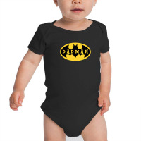 Dadman - Super Dadman Bat Hero Funny Baby Bodysuit | Artistshot