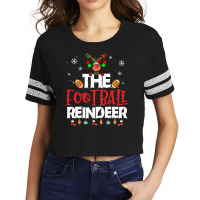 American Football The Football Reindeer Christmas Pajama Family Matchi Scorecard Crop Tee | Artistshot