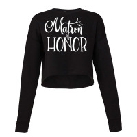 Matron Of Honor Shirt Wedding Party Bride Groom Moh Bestie Cropped Sweater | Artistshot