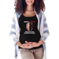 Bidenflaton The Cost Of Voting Stupid Maternity Scoop Neck T-shirt | Artistshot