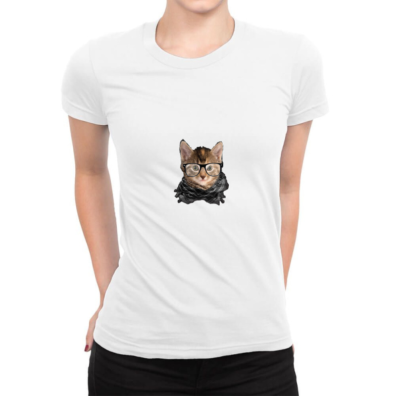 Custom Cat Ladies Fitted Tshirt By Crazy Artistshot