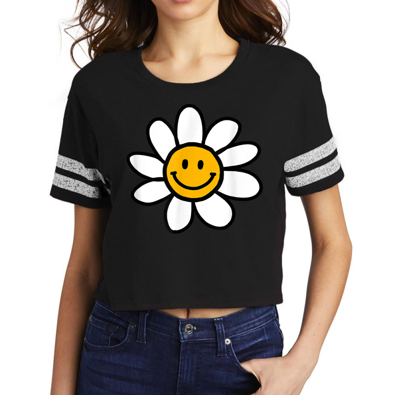 Cheerful Black and White Cute Crop Top