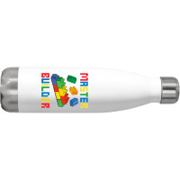 Brick Builder Funny Blocks Building Master Builder Toys Kids T Shirt Stainless Steel Water Bottle | Artistshot