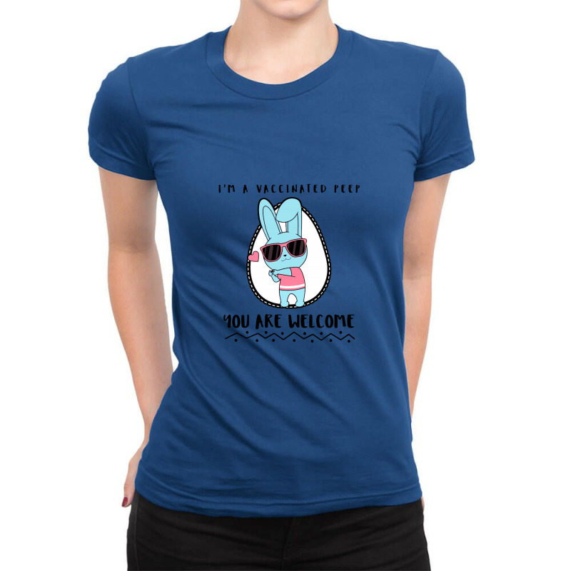 I'm A Vaccinated Peep Ladies Fitted T-Shirt by namungtakon | Artistshot