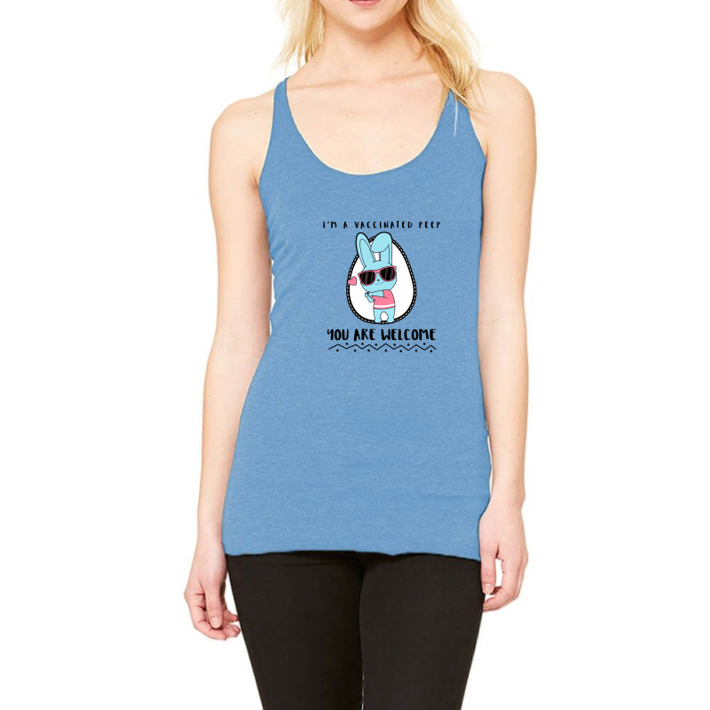 I'm A Vaccinated Peep Racerback Tank by namungtakon | Artistshot