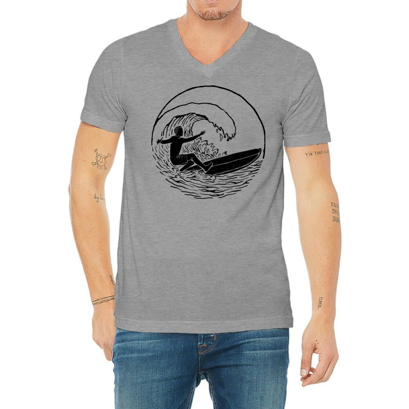 Surf Vibes V-Neck Tee by Quilimo | Artistshot