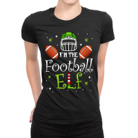 American Football Im The Football Elf Xmas Matching Christmas Family 2 Ladies Fitted T-shirt | Artistshot