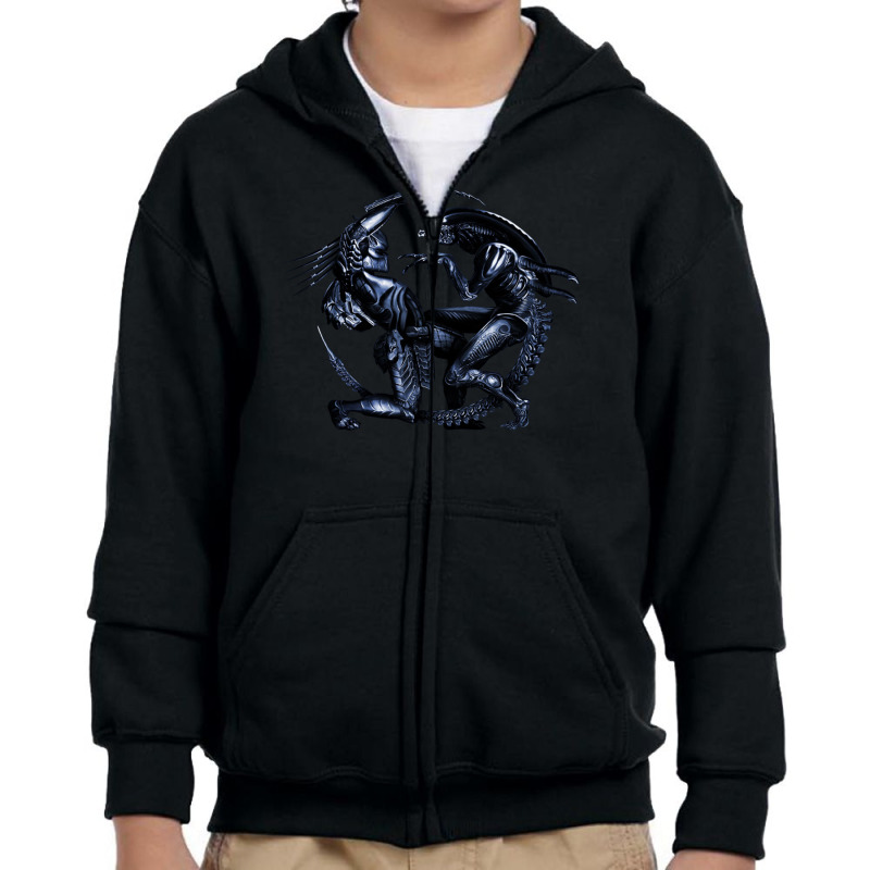 Predator Alien Youth Zipper Hoodie by coşkun | Artistshot