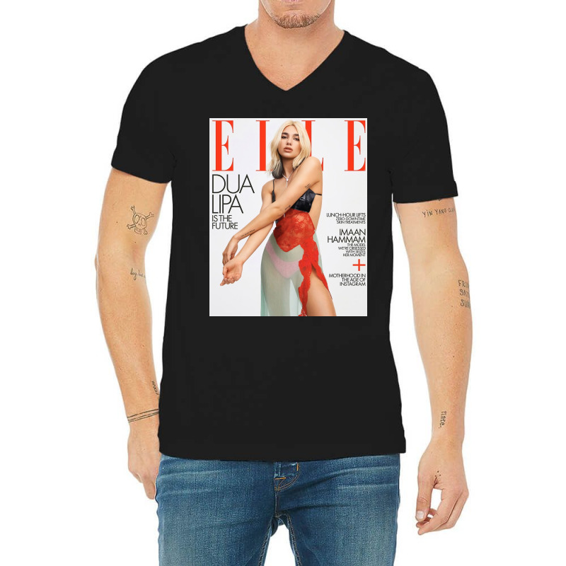 Dua Elle Is The Future Poster V-Neck Tee by fishd47 | Artistshot