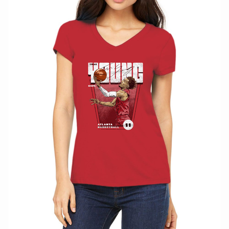 Trae Young Premiere Women's V-Neck T-Shirt by kr205 | Artistshot