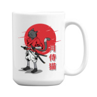 Cat Samurai 15 Oz Coffee Mug | Artistshot