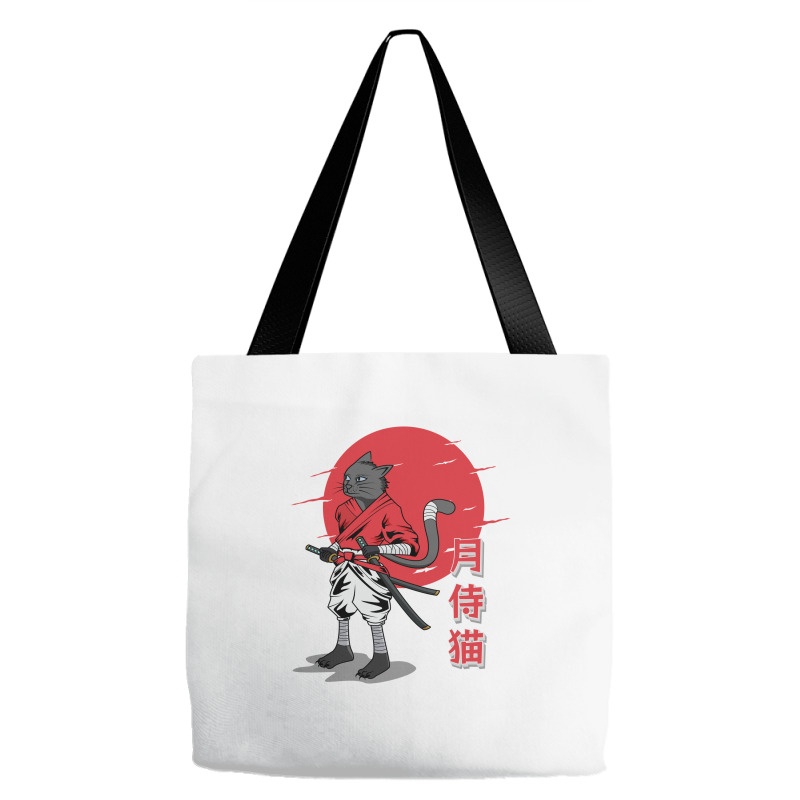 Cat Samurai Tote Bags | Artistshot