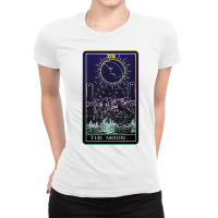 The Moon Tarot Card Witch Aesthetic Witchy Major Arcana T Shirt Ladies Fitted T-shirt | Artistshot