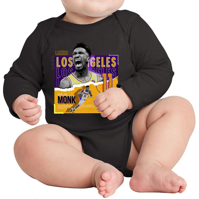 Malik Monk Basketball Long Sleeve Baby Bodysuit by grahamlauren | Artistshot