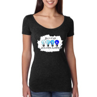 Light It Up Blue Women's Triblend Scoop T-shirt | Artistshot