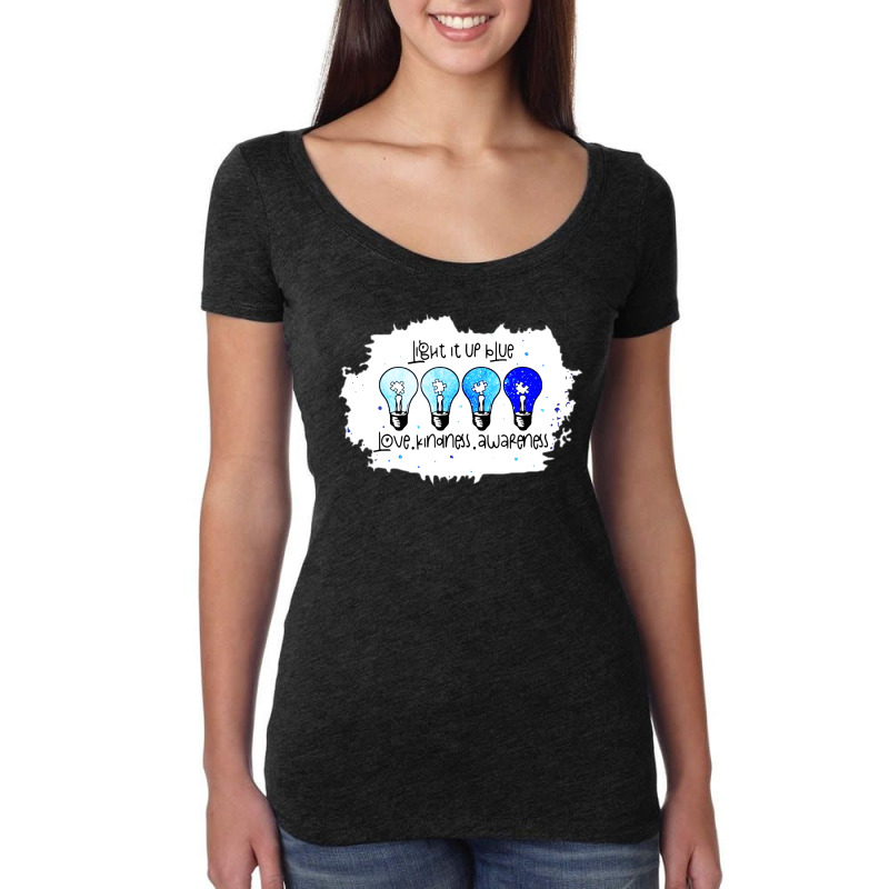 Light It Up Blue Women's Triblend Scoop T-shirt by jurdex Tees | Artistshot