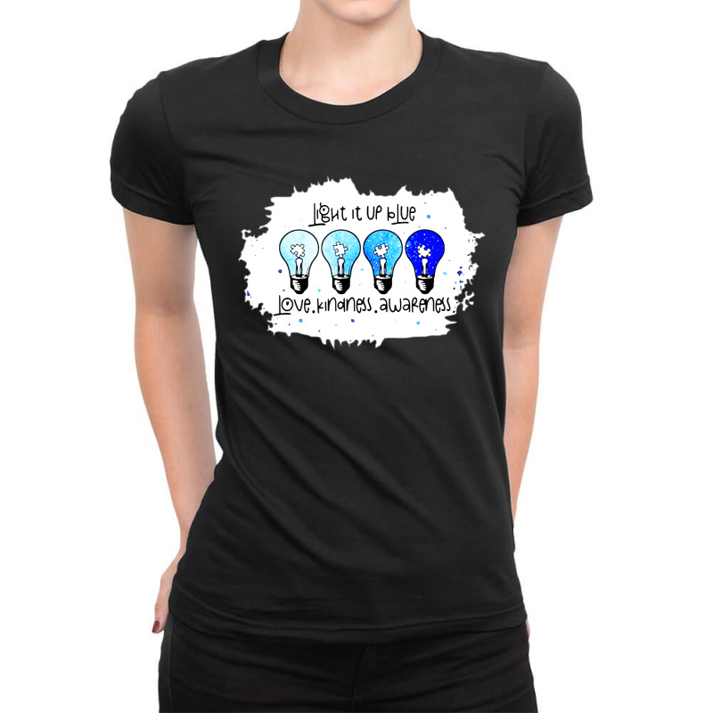 Light It Up Blue Ladies Fitted T-Shirt by jurdex Tees | Artistshot