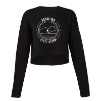 Kondition Statt Strom Berge Geschenk Mountainbiker Rad Manner Cropped Sweater | Artistshot