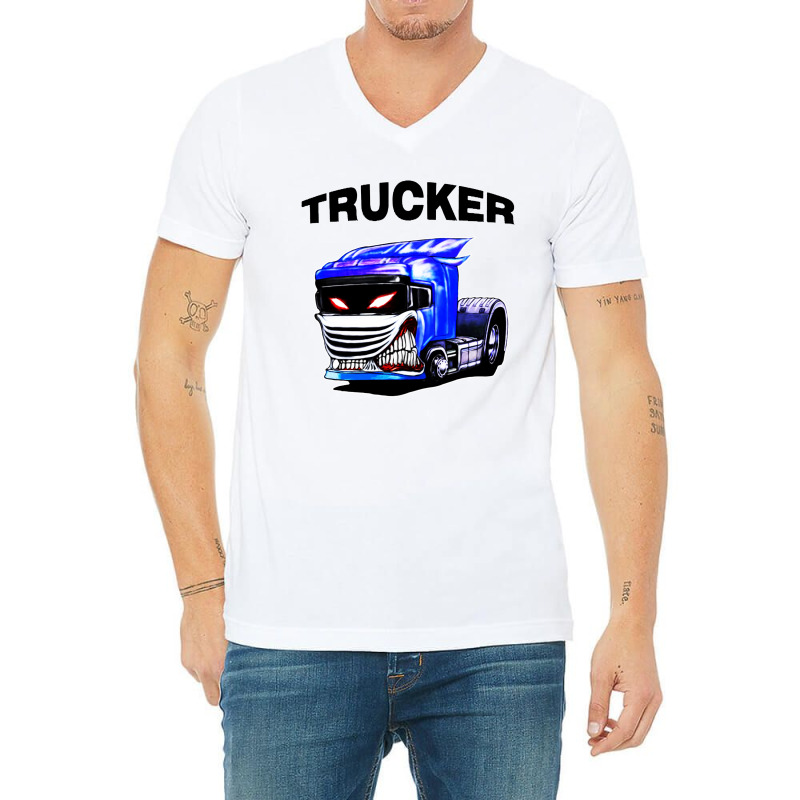 Trucker V-neck Tee | Artistshot