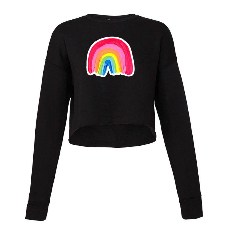 Abstract Rainbow Arcs Kraft 60983945 Cropped Sweater by vebian33 | Artistshot