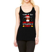 Football This Is My Christmas Pajama Funny Santa Football 412 Racerback Tank | Artistshot