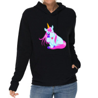 Unicorn Attitude T Shirt Lightweight Hoodie | Artistshot