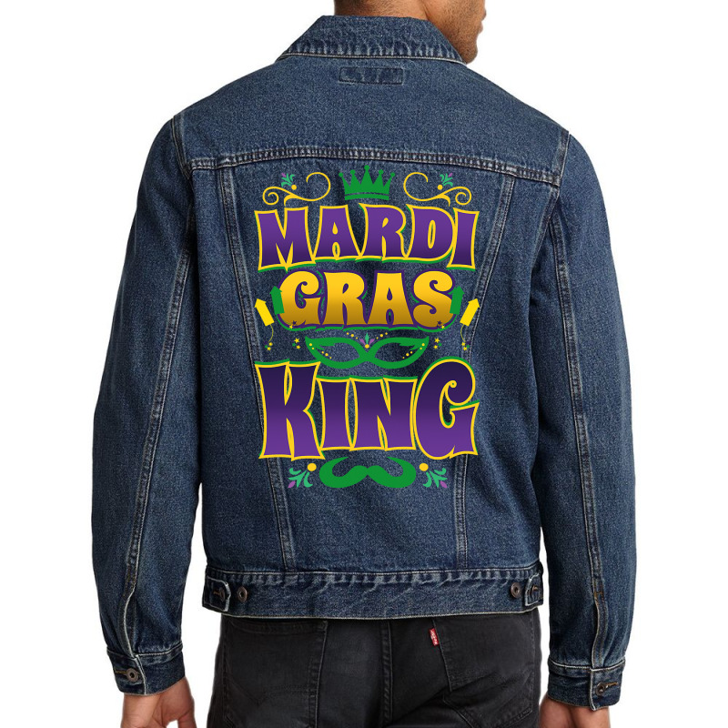 Mardi Gras King Fun Parade Mardi Gras Carnival Costume Party T Shirt Men Denim Jacket | Artistshot