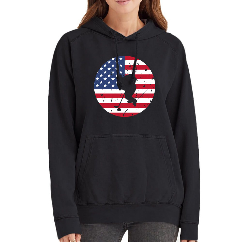 4th Of July Flag Hockey Vintage Hoodie | Artistshot