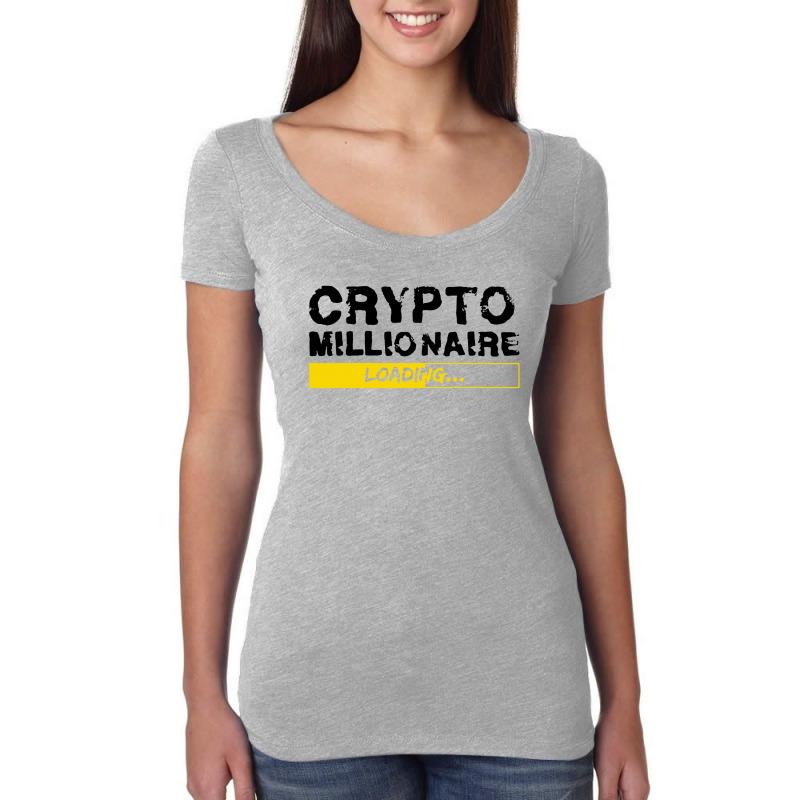 Crypto Millionaire Loading Women's Triblend Scoop T-shirt by Smile 4ever | Artistshot