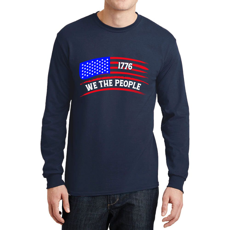 Patriotic We The People Vintage Usa Flag 1776 Long Sleeve Shirts | Artistshot