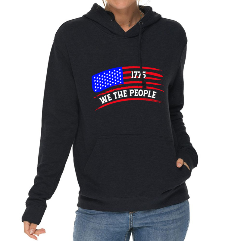 Patriotic We The People Vintage Usa Flag 1776 Lightweight Hoodie | Artistshot