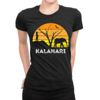 Kalahari Desert Elephant Meerkat Sunset Safari Africa T Shirt Ladies Fitted T-shirt | Artistshot