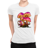 Mycology Mushroom Psychedelic Ladies Fitted T-shirt | Artistshot