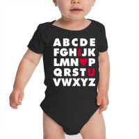 Abc I Heart U Baby Bodysuit | Artistshot