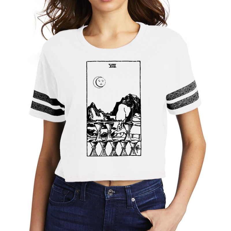 Tarot Card  8 Of Cups  Eight Of Cups  Tarot T Shirt Scorecard Crop Tee by dequariusgoblirsch | Artistshot