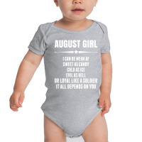 Super August Girl Baby Bodysuit | Artistshot