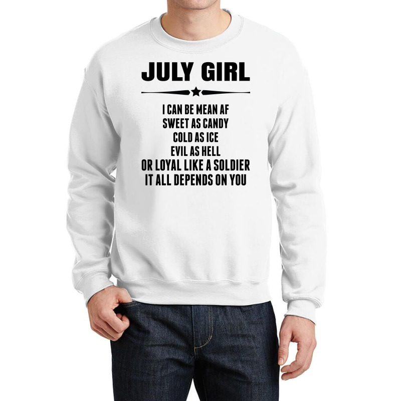 Super July Girl Crewneck Sweatshirt | Artistshot