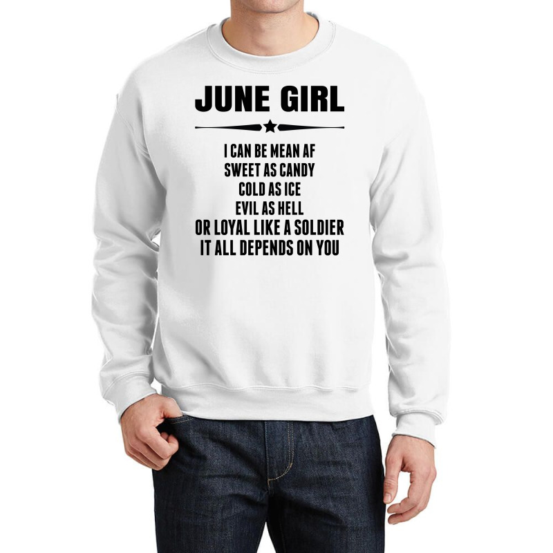 Super June Girl Crewneck Sweatshirt | Artistshot