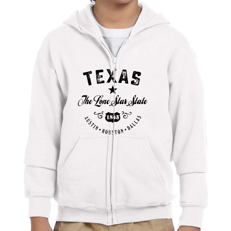 Texas The Lone Star State Youth Zipper Hoodie by namungtakon | Artistshot