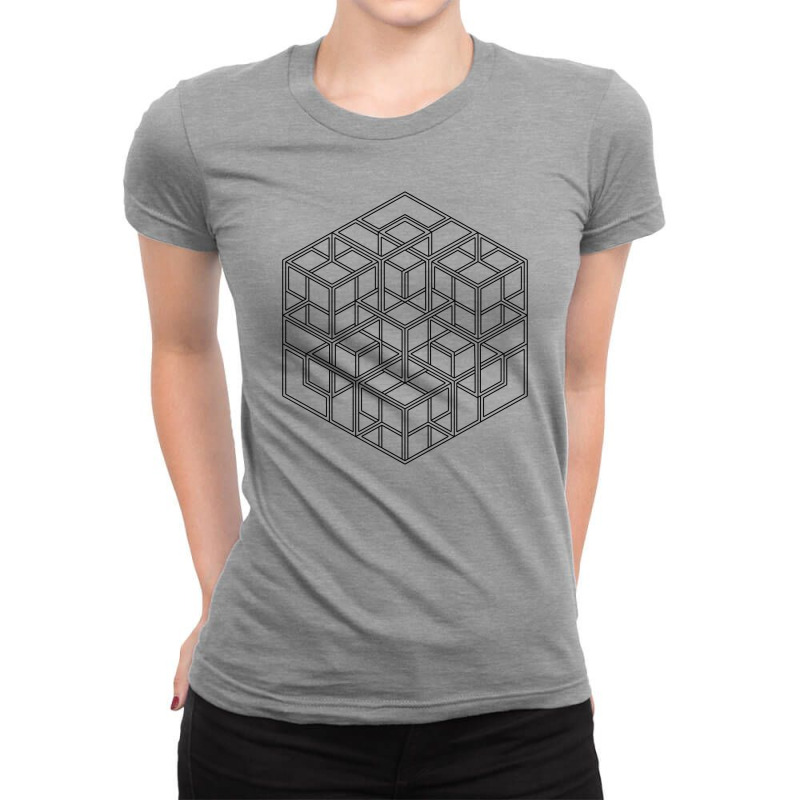 Impossible Complex Cube Ladies Fitted T-shirt | Artistshot